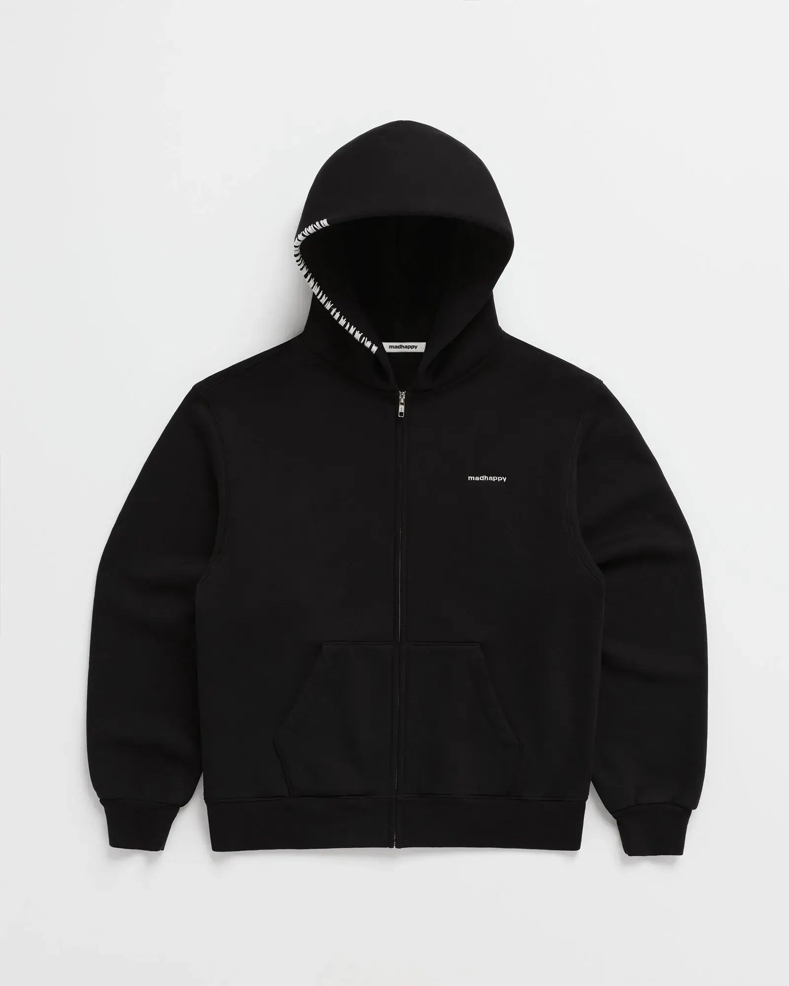 Black Madhappy Classic Fleece Zip Up Hoodie Black Madhappy Classic Fleece Zip Up Hoodie