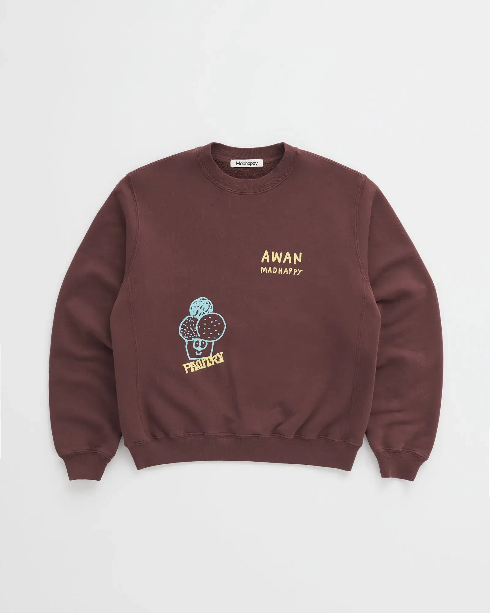 Madhappy AWAN Fleece Crewneck Coffee Madhappy AWAN Fleece Crewneck Coffee